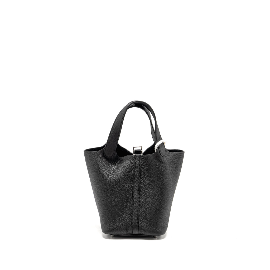 Hermes Picotin 18 Lock Bag Clemence Black SHW