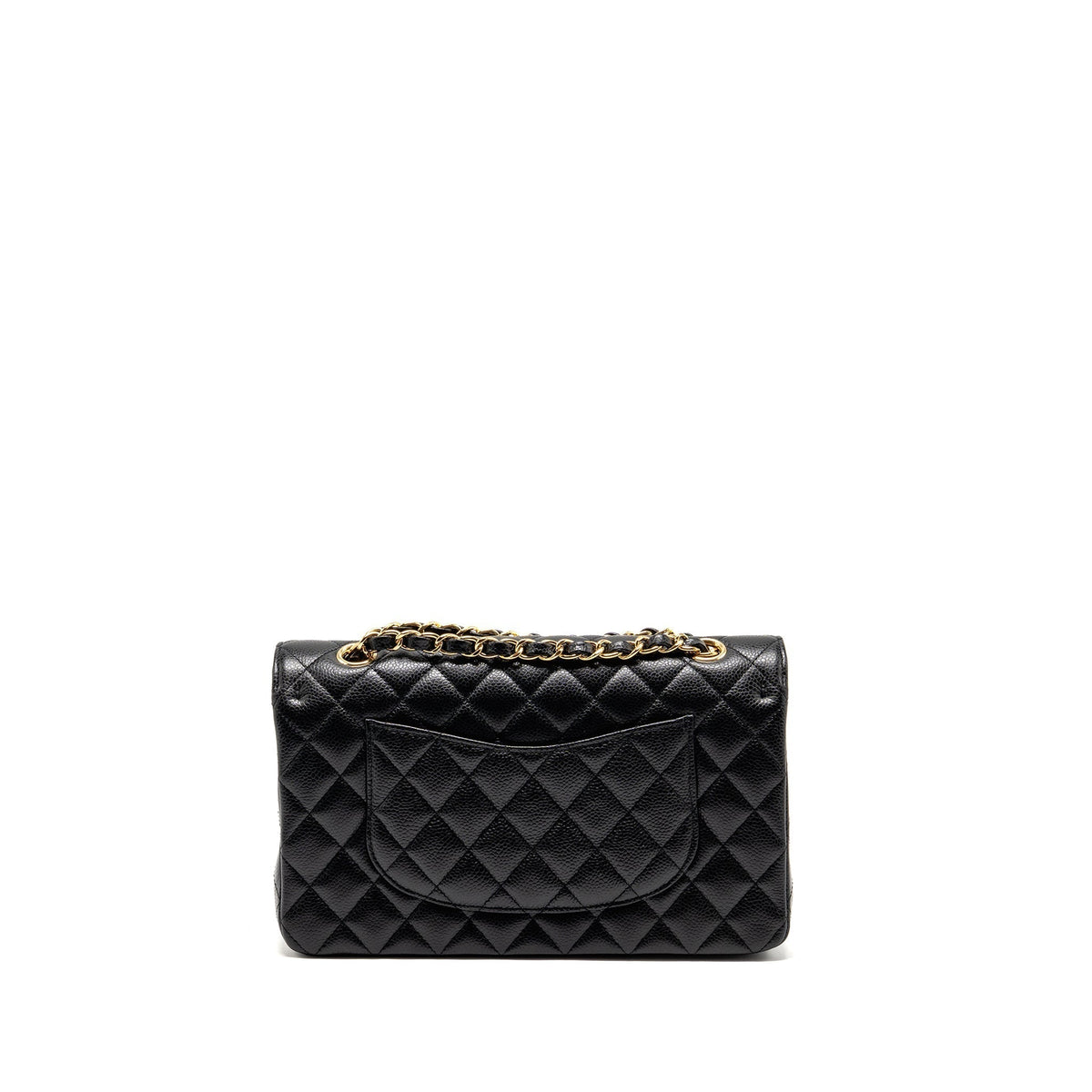 CHANEL MEDIUM CLASSIC DOUBLE FLAP BAG CAVIAR BLACK LGHW