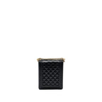 CHANEL NORTH SOUTH BOY BAG CAVIAR BLACK LGHW