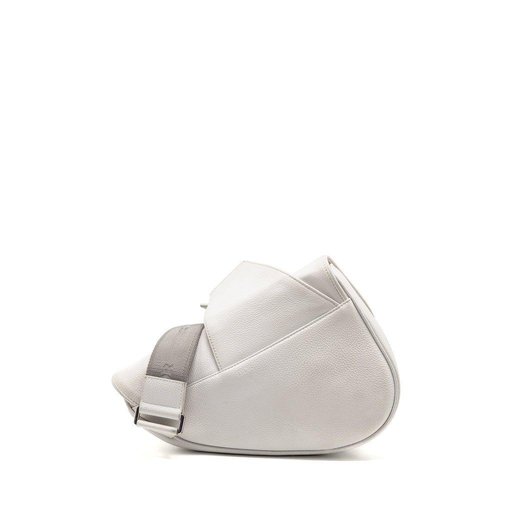 DIOR HOMME SADDLE BELT BAG CALFSKIN WHITE SHW