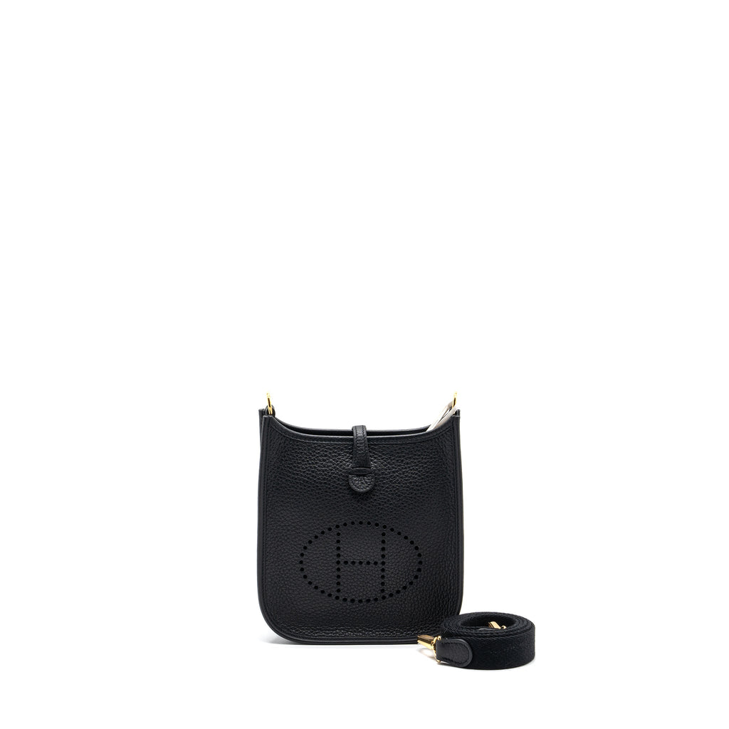 HERMES MINI EVELYN CLEMENCE BLACK GHW