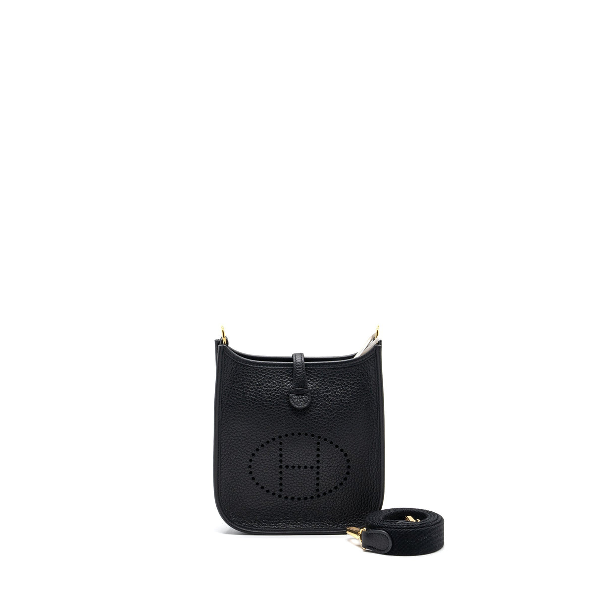 HERMES MINI EVELYN CLEMENCE BLACK GHW