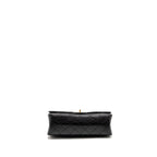 CHANEL SMALL 2.55 REISSUE DOUBLE FLAP BAG AGED CALFSKIN BLACK GHW (MICROCHIP)