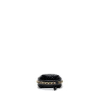 CHANEL 23C ROUND CLUTCH LAMBSKIN BLACK GHW (MICROCHIP)