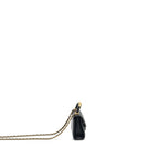 CHANEL 22B TOP HANDLE MINI FLAP CLUTCH LAMBSKIN BLACK GHW (MICROCHIP)
