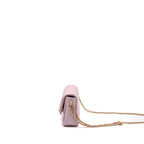 CHANEL 21K MY PERFECT MINI FLAP BAG CAVIAR IRIDESCENT PINK GHW (MICROCHIP)
