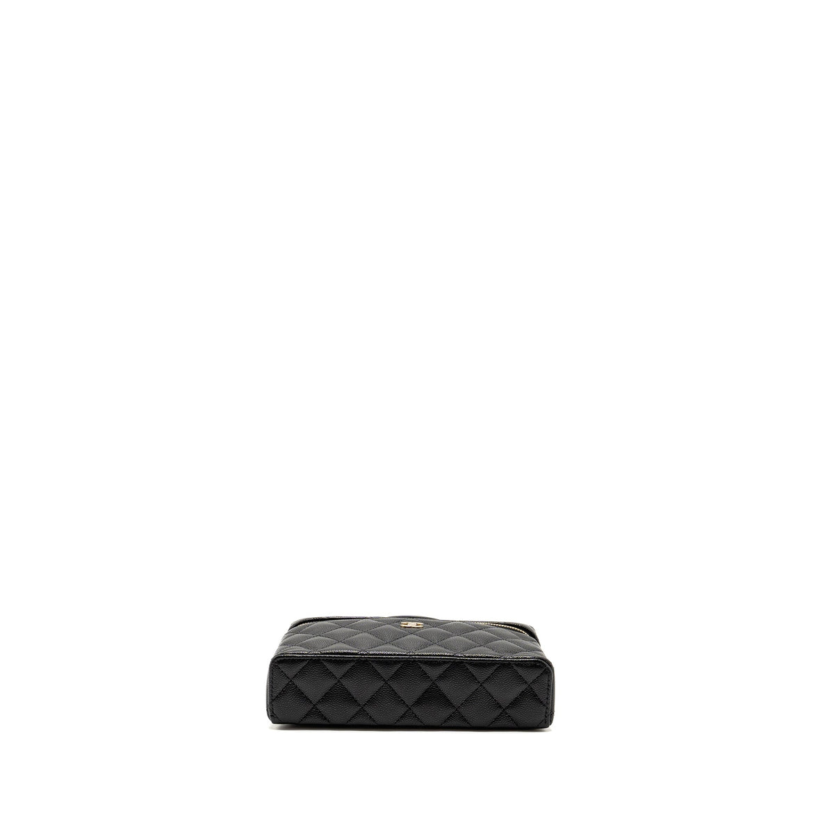 CHANEL CC TOP HANDLE VANITY BAG CAVIAR BLACK LGHW (MICROCHIP)