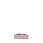 CHANEL 22B FLAP BAG WITH ENAMEL TOP HANDLE LAMBSKIN LIGHT PINK GHW (MICROCHIP)