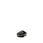 CHANEL 23C ROUND CLUTCH LAMBSKIN BLACK GHW (MICROCHIP)
