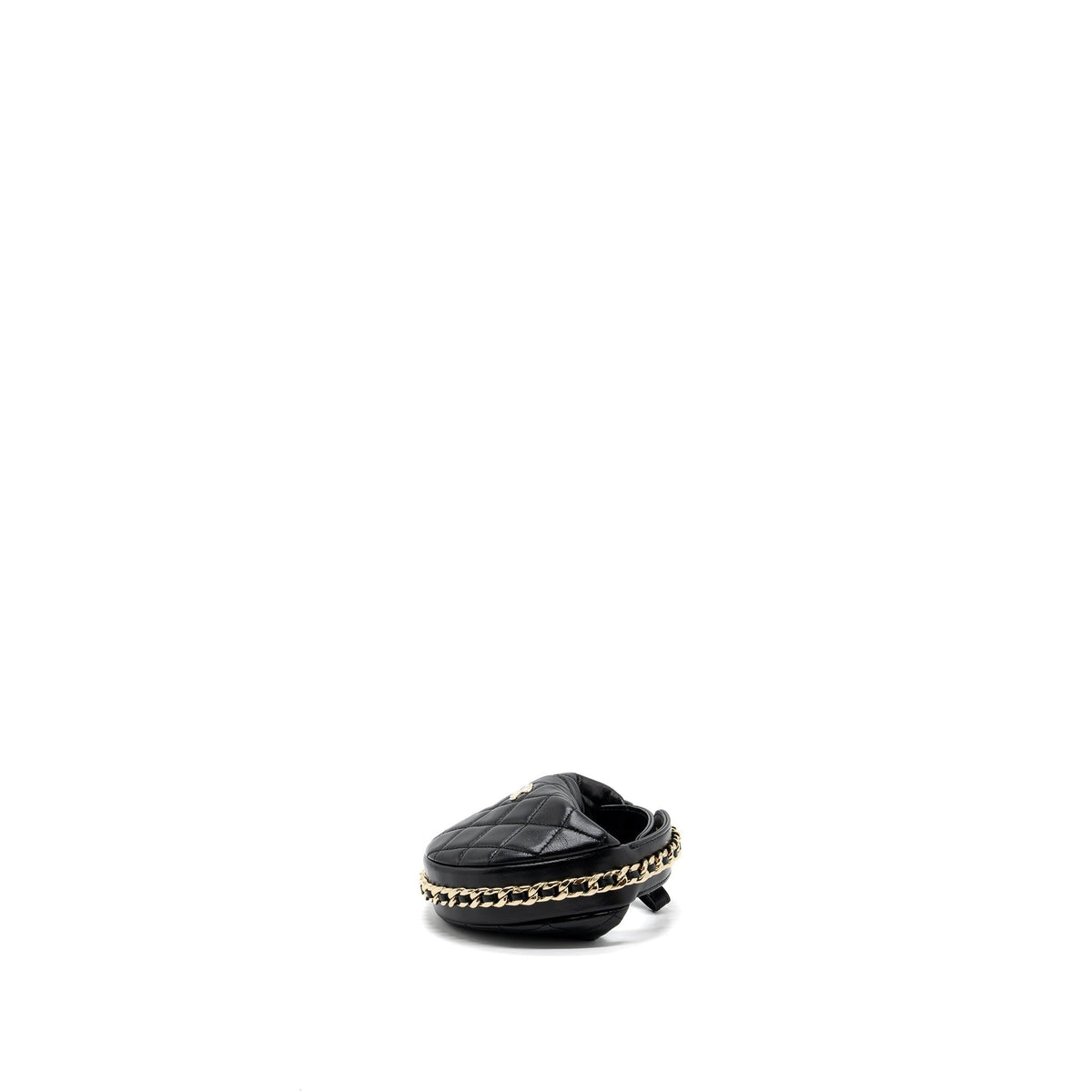 CHANEL 23C ROUND CLUTCH LAMBSKIN BLACK GHW (MICROCHIP)