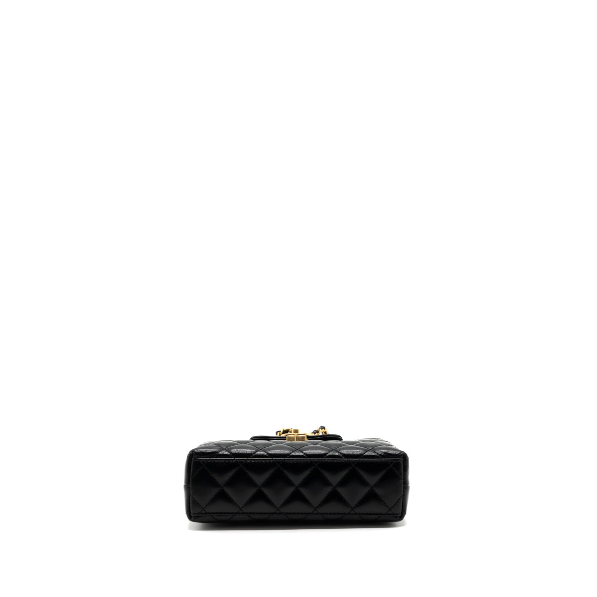 CHANEL 23K MINI SHOPPING TOTE CALFSKIN BLACK BRUSHED GHW(MICROCHIP)