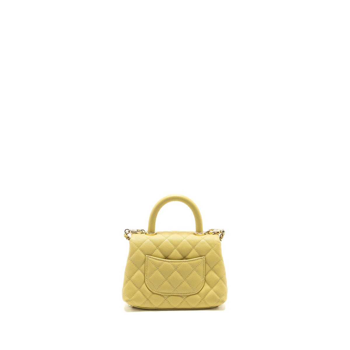 CHANEL MINI COCOHANDLE CAVIAR YELLOW LGHW