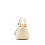 HERMES PICOTIN 18 LOCK BAG CLEMENCE NATA/JAUNE POUSSIN SHW