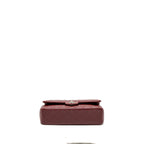 CHANEL MEDIUM CLASSIC DOUBLE FLAP BAG CAVIAR DARK RED SHW