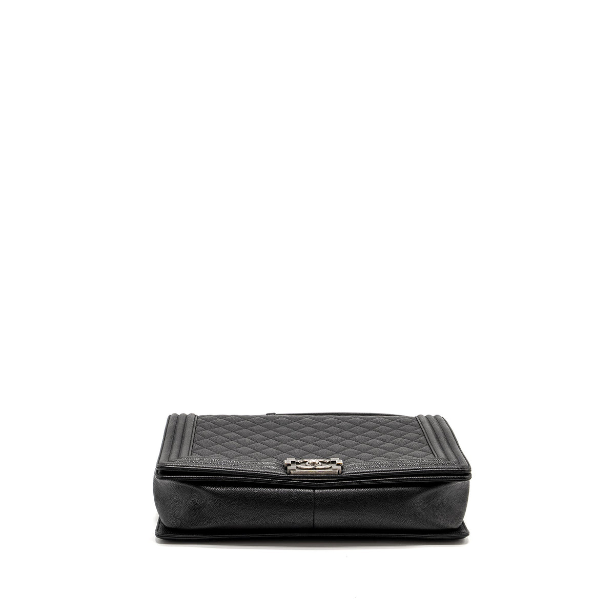 CHANEL MAXI BOY BAG CAVIAR BLACK RUTHENIUM HARDWARE