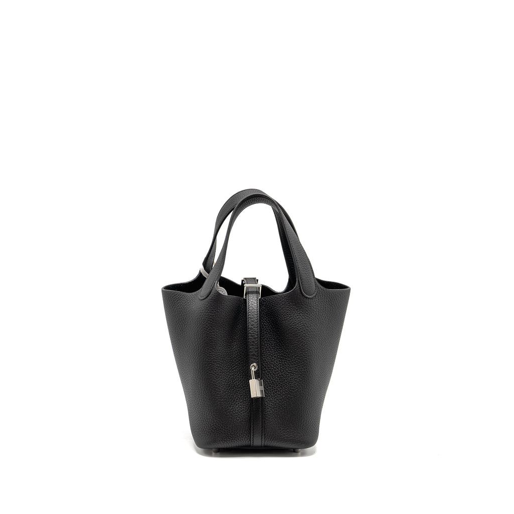 Hermes Picotin 18 Lock Bag Clemence Black SHW