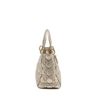 DIOR MEDIUM LADY DIOR CANNAGE CALFSKIN METALLIC GOLD LGHW