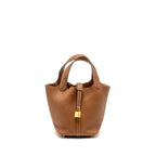 Hermes Picotin 18 Lock Bag Clemence Gold GHW