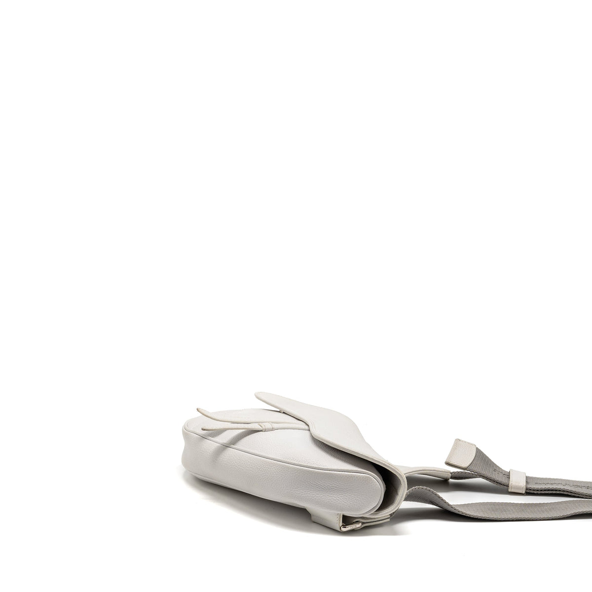 DIOR HOMME SADDLE BELT BAG CALFSKIN WHITE SHW