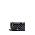 CHANEL MEDIUM CLASSIC DOUBLE FLAP BAG CAVIAR BLACK GHW