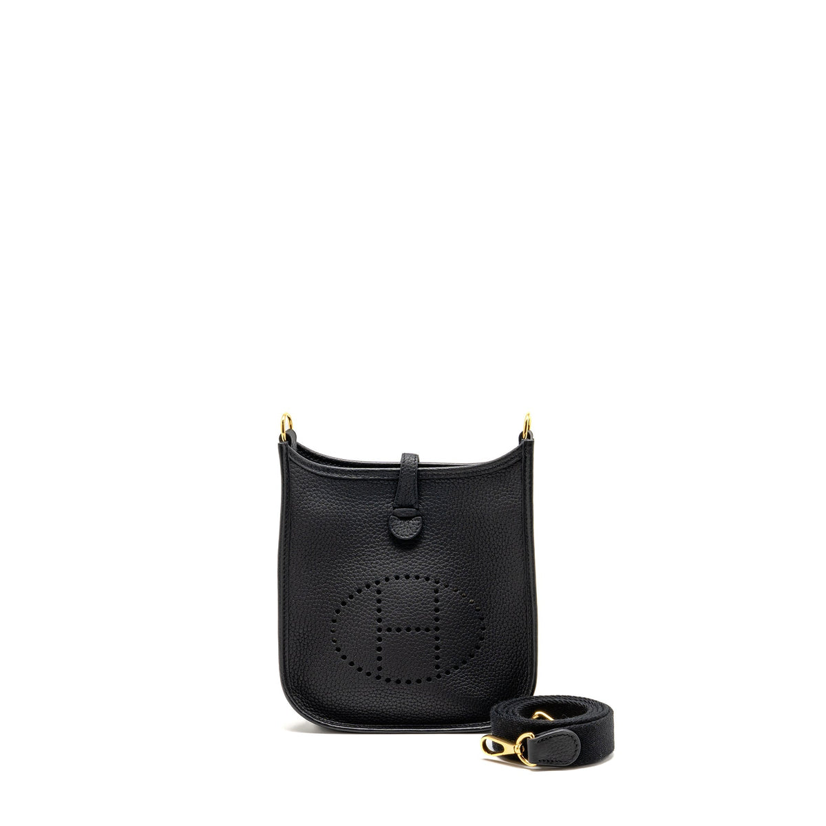Hermes Mini Evelyne Clemence Black GHW