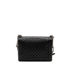 CHANEL MAXI BOY BAG CAVIAR BLACK RUTHENIUM HARDWARE
