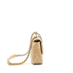CHANEL LARGE 19 BAG LAMBSKIN LIGHT BEIGE MULTICOLOUR HARDWARE (MICROCHIP)