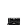 CHANEL MEDIUM CLASSIC DOUBLE FLAP BAG CAVIAR BLACK SHW (MICROCHIP)