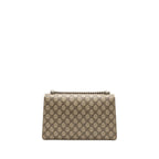GUCCI DIONYSUS FLAP BAG SUEDE LEATHER / CANVAS BEIGE SHW