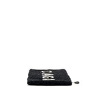 BALENCIAGA ZIP POUCH CLUTCH SHEARLING BLACK/ WHITE SHW