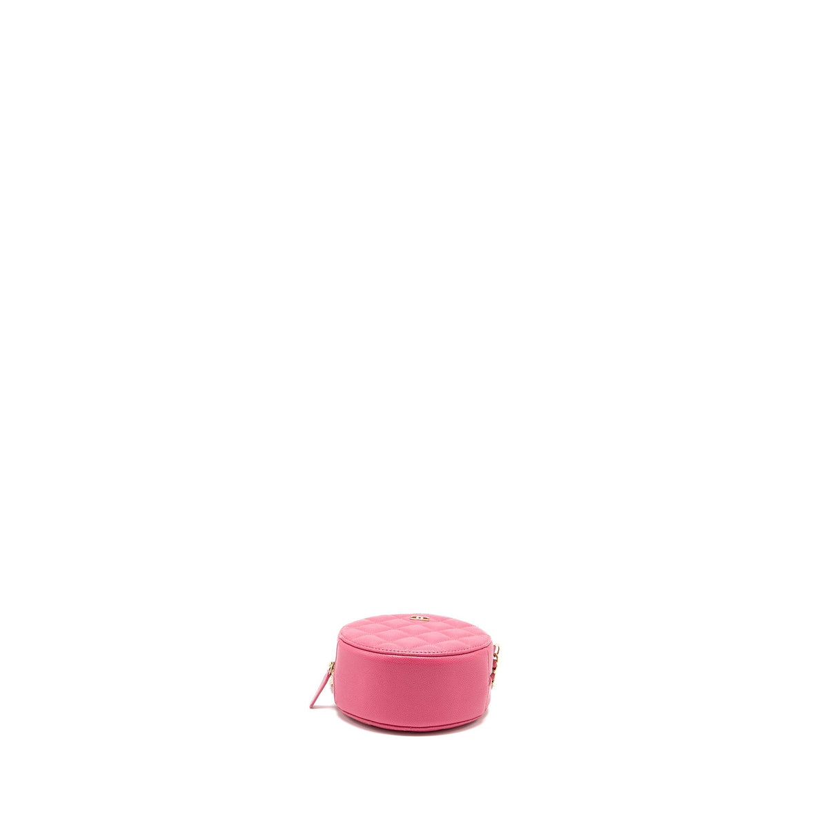 CHANEL ROUND VANITY WITH CHAIN CAVIAR PINK LGHW