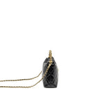 CHANEL 24B TWIST CHAIN TOP HANDLE HOBO LUNCH BOX BAG LAMBSKIN BLACK GHW (MICROCHIP)