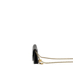 CHANEL PEARL CRUSH WALLET ON CHAIN LAMBSKIN BLACK GHW (MICROCHIP)