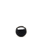 CHANEL 23C ROUND CLUTCH LAMBSKIN BLACK GHW (MICROCHIP)