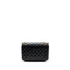 CHANEL SMALL 2.55 REISSUE DOUBLE FLAP BAG AGED CALFSKIN BLACK GHW