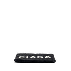 BALENCIAGA ZIP POUCH CLUTCH SHEARLING BLACK/ WHITE SHW
