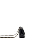CHANEL CLASSIC MINI SQUARE FLAP BAG LAMBSKIN BLACK LGHW