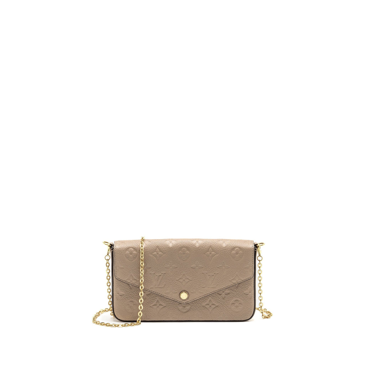 LOUIS VUITTON FELICIE POCHETTE MONOGRAM EMPREINTE TOURTERELLE GHW