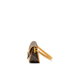 LOUIS VUITTON DIANE BAG WITH FUCHSIA STRAP MONOGRAM CANVAS GHW