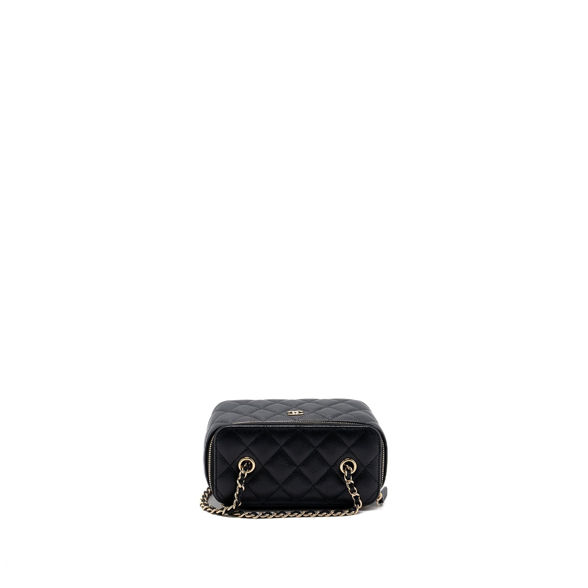 CHANEL LONG VANITY CASE CAVIAR BLACK LGHW