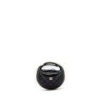 CHANEL 23C ROUND CLUTCH LAMBSKIN BLACK GHW (MICROCHIP)