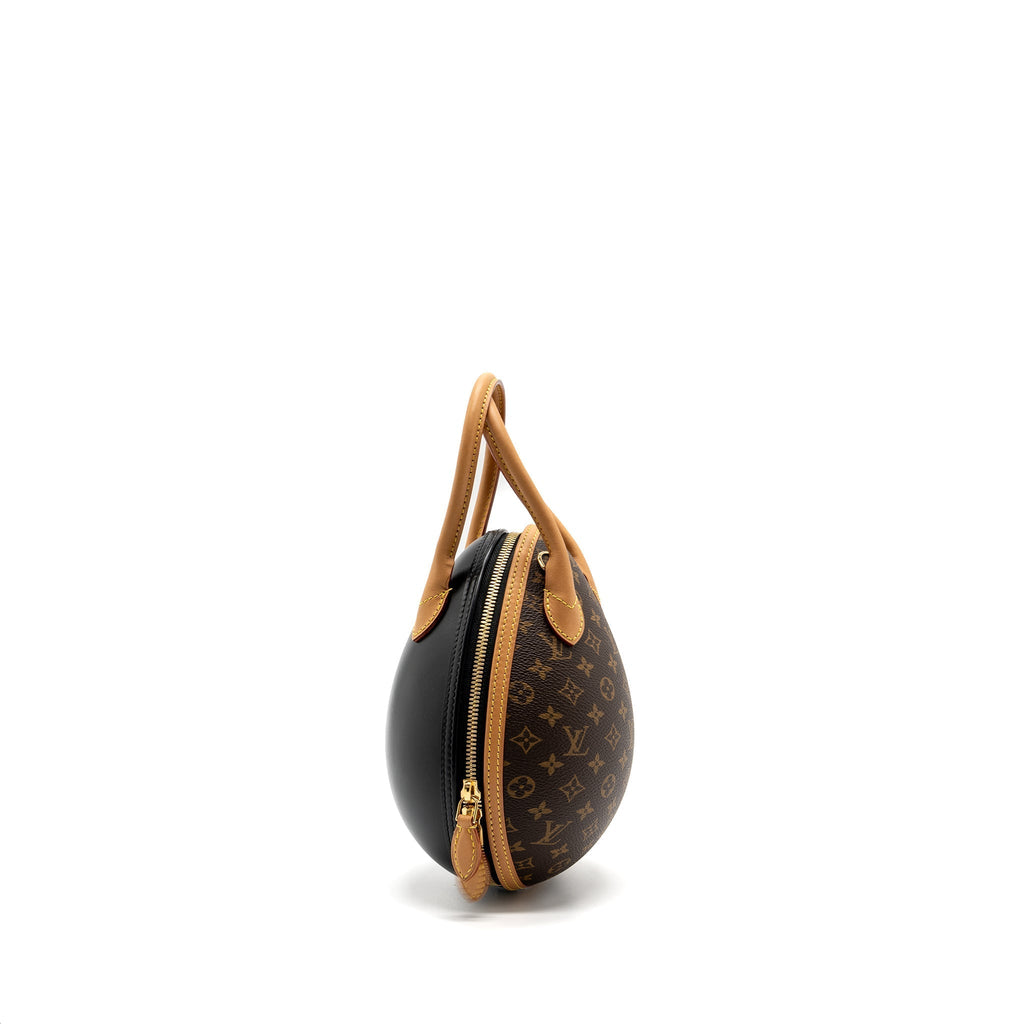 LOUIS VUITTON EGG BAG MONOGRAM CANVAS/LEATHER BROWN/BLACK GHW