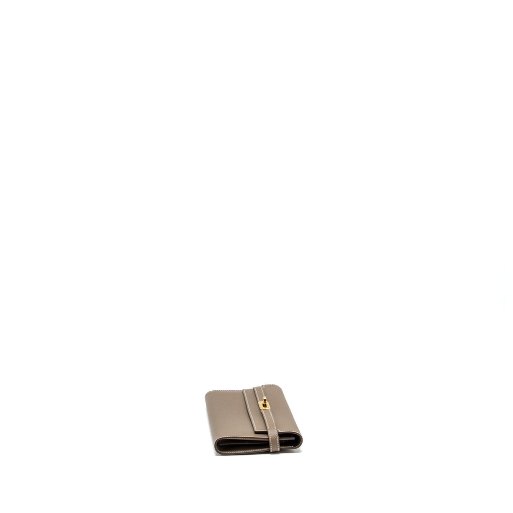HERMES KELLY LONG WALLET EPSOM ETOUPE GHW