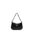 CHANEL 23K 19 HOBO SHOULDER BAG CALFSKIN BLACK GHW (MICROCHIP)