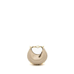 FENDI NANO FENDIGRAPHY LEATHER CHARM CALFSKIN BEIGE GHW