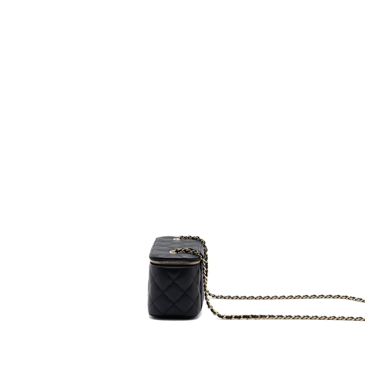 CHANEL LONG VANITY CASE CAVIAR BLACK LGHW