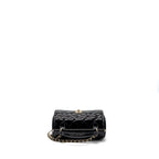 CHANEL SMALL TRENDY CC DUAL FLAP BAG PATENT BLACK LGHW (MICROCHIP)