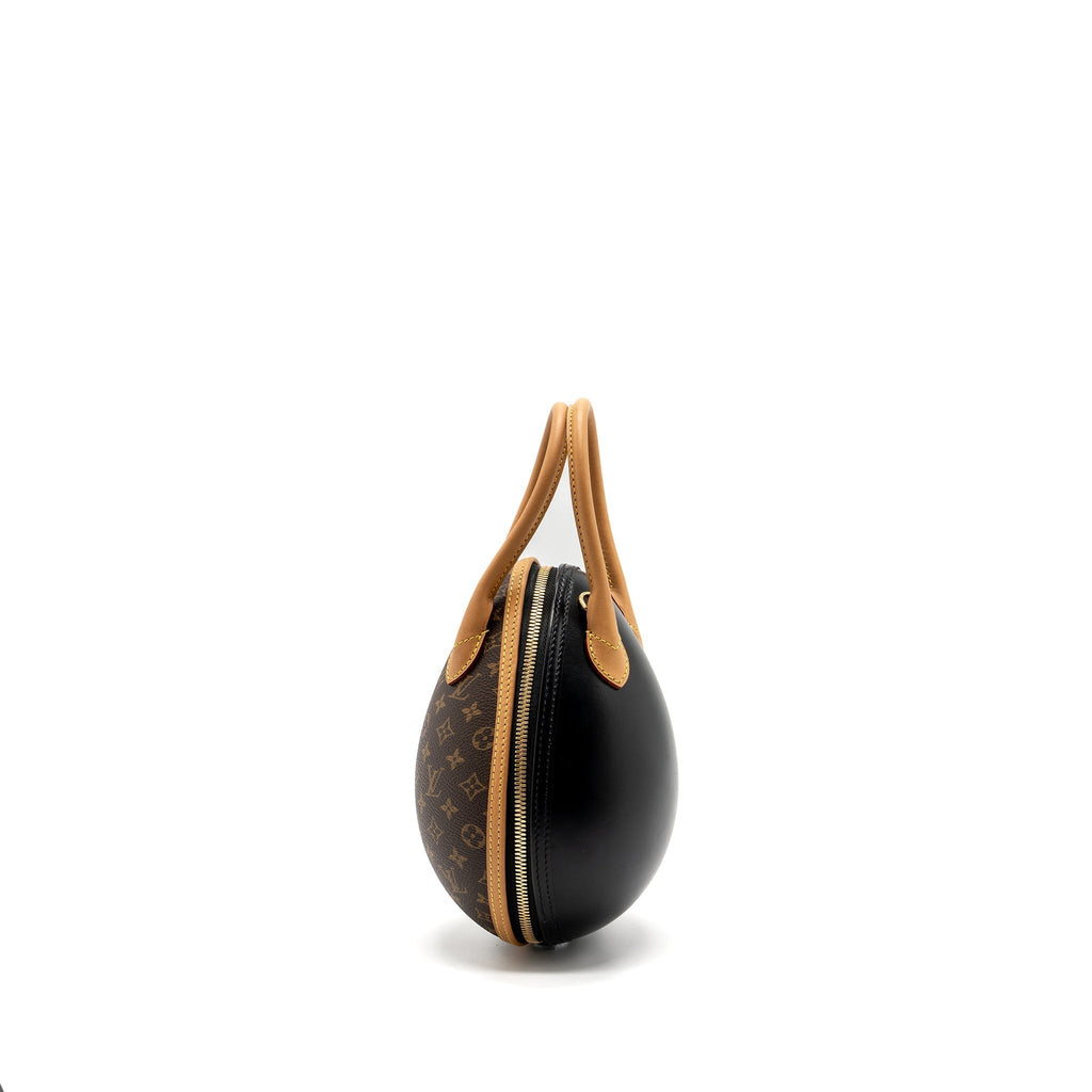 LOUIS VUITTON EGG BAG MONOGRAM CANVAS/LEATHER BROWN/BLACK GHW