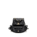 CHANEL TRIPLE POCKET BACKPACK CAVIAR BLACK LGHW (MICROCHIP)