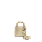 DIOR MINI LADY DIOR HIMALAYAN CROCODILE WHITE SHW